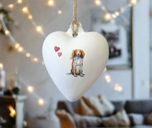 Sprocker Ceramic Heart Bauble